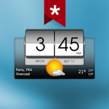 3D flip clock & weather (ad-free)